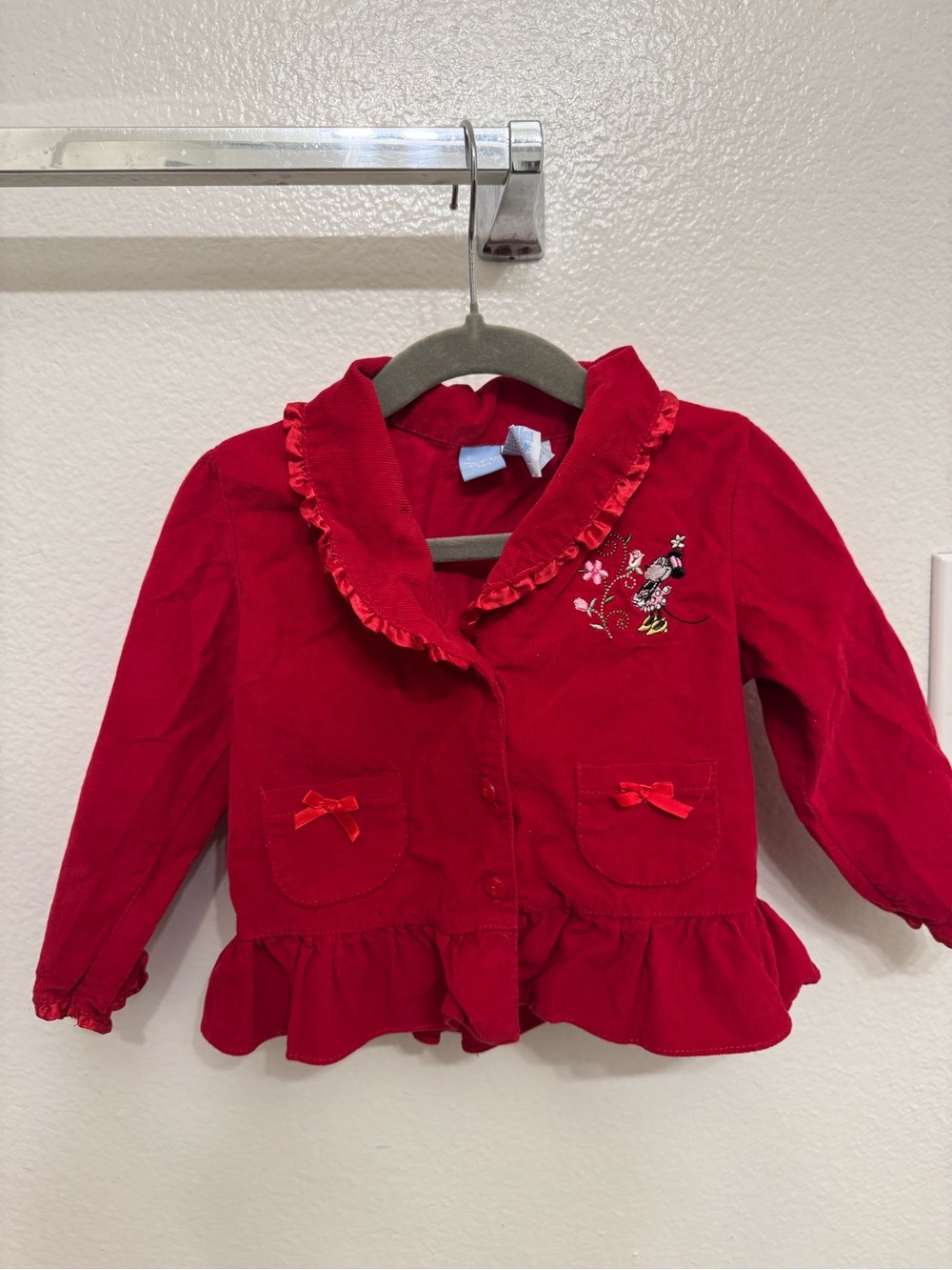 Disney Red Minnie Mouse Ruffled Jacket for Girls